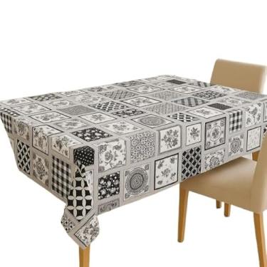Imagem de Toalha de Mesa Térmica em PVC 4 Impermeável e Sofisticada Estampas Variadas(32 mosaico,8cad 3,00x1,40)