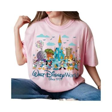 Imagem de Camiseta Retro Mickey Disney World Epcot World Tour Para Férias Em Fam