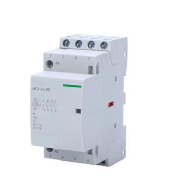 Imagem de Contator HCH8s-25 DC 4P 16A 25A 4NO 2NO2NC DC12V DC24V Tipo de trilho de contator doméstico (4P 25A 2NO2NC DC24V)