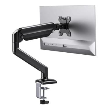 Imagem de BEGWVDJTP Suporte para monitor único de até 81 cm, 9 kg por tela, suporte de montagem em mesa de computador, mola a gás ajustável