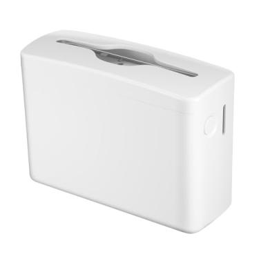 Imagem de Dispensador de toalha de papel bancada para toalhas de papel múltiplas dispensador de caixa de lenços de plástico para cozinha, banheiro, escritório, restaurante (branco)