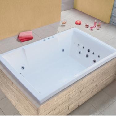 Imagem de Banheira Hidromassagem Astra Double Cayman Luxo 180cmx120cmx52cm 04 Jatos Acrílico P1 Sem Aquecedor 220v
