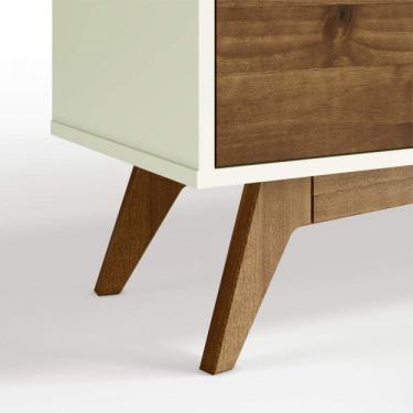 Imagem de Rack para TV até 65" 2 Gavetas Club Artemobili Branco/garapa