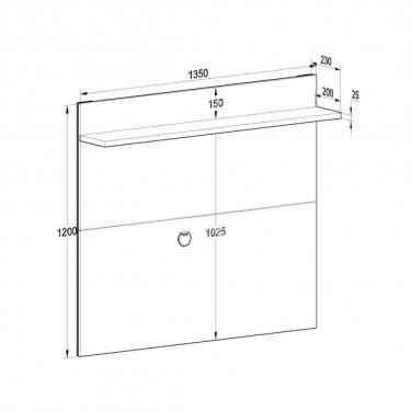 Imagem de Painel Para Tv Até 42 Polegadas 1 Prateleira Benevello Quiditá Móveis Grafite