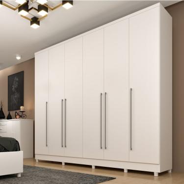 Imagem de Guarda Roupas 6 Portas 8 Gavetas Com Pés Portugal Espresso Móveis Neve