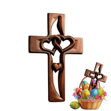 Imagem de Crucifixos para Casais | Decoração para Casa Trabalhada à Mão | Crucifixo De Para Decoração De Parede | Para Casais Família Casa Apartamento Entrada Quarto Estudo Sala De Jantar