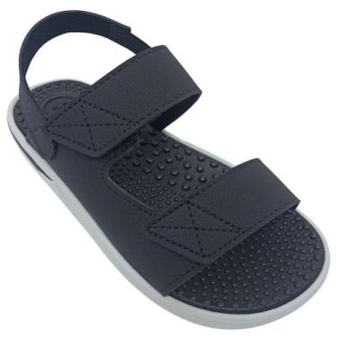 Imagem de Sandália Molekinho Menino Infantil com Bolinhas na Palmilha, Preto, 35