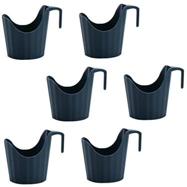 Imagem de Luxshiny 6 peças de suporte de copo de papel escaldante com alça de mangas descartáveis para copos de papel para bebidas quentes no escritório e uso doméstico em proteção conveniente e resistente ao