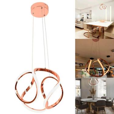 Imagem de Lustre Pendente Luminaria Luxo Canopa Resistente Multiuso Restaurante Casa Bar Lanchonete