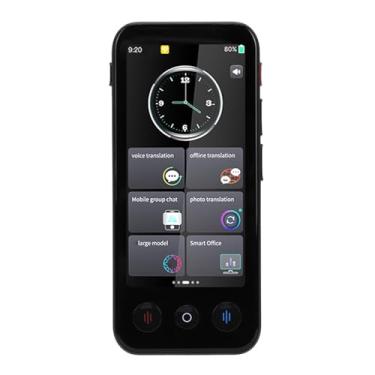 Imagem de aqxreight Dispositivo Tradutor de Idiomas AI Tradução Rápida e Precisa Em Tempo Real Suporta 142 Idiomas Portátil Preto