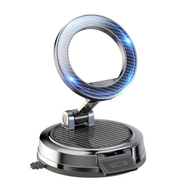 Imagem de Beniduck Suporte magnético de telefone para carro e mesa, suporte magnético forte para telefone com trava segura, suporte universal de telefone de mesa rotativa de 360° para painel, vidro, mesa