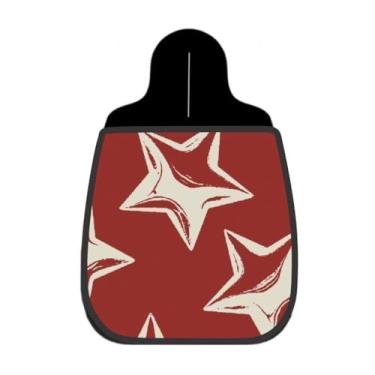 Imagem de Lixeira De Carro Organizador Lixinhocar Estrelas Brancas Fundo Tinto