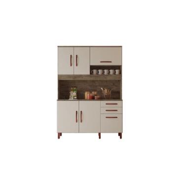 Imagem de Cozinha Completa Armário E Balcão 6 Portas 2 Gavetas Granada - São Mig