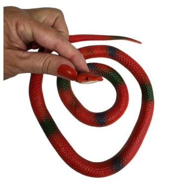 Imagem de Cobra 91cm Grande Brinquedo Borracha Pegadinha VERMELHO - sm decora