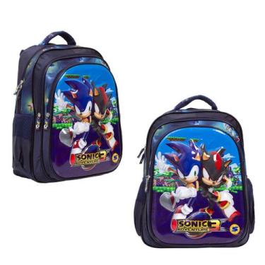 Imagem de Mochila Infantil Menino Sonic Alça Costas Envio Imediato - TOYS 2U