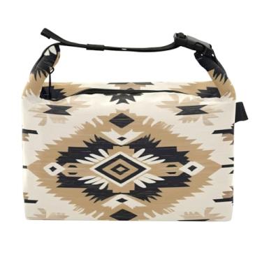 Imagem de STAYTOP Lancheira com padrão de tapeçaria nativa americana com fivela de alça, lancheira isolada para meninos e meninas lancheira para trabalho escolar