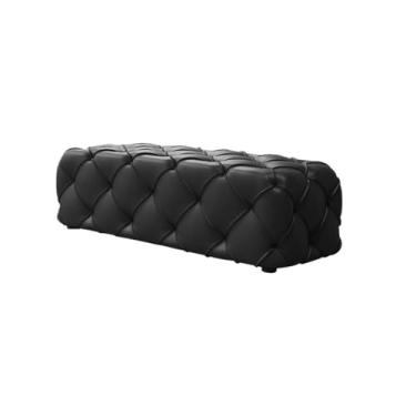 Imagem de Sofá estofado de couro moderno, sala de estar, quarto, cama, banco de madeira para troca de sapatos de entrada (pequeno)