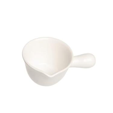 Imagem de Prato de molho de cerâmica multicolorido para cozinha, mini jarro de café e leite, barco de molho com bico de gotejamento, jarro de creme (branco)