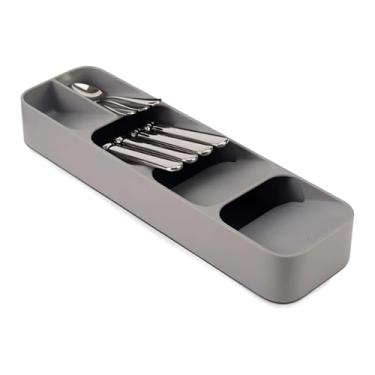 Imagem de Organizador de Talheres para Gaveta 39,5x11x5,5 cm com 4 Compartimentos Porta Talheres Separador de Gaveta Cozinha Plástico