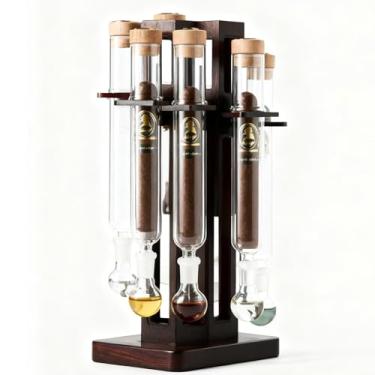 Imagem de Umidificador feito à mão para charutos de madeira de cedro com tubo, umidificador embutido para frescor, armazenamento ideal para charutos, para aficionados por charutos