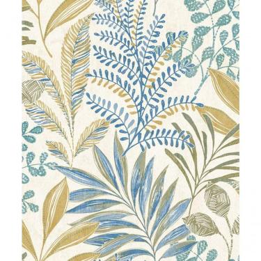 Imagem de Papel De Parede Maison Folhagem Colorido Mn3107