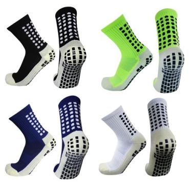 Imagem de KIT 4 Pares de Meia Futebol Antiderrapante Pro Socks