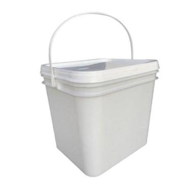 Imagem de Balde Com Tampa Lacre Retangular 3.6L Multiuso - Kit 10 Unid - Nastrip