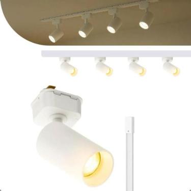 Imagem de Kit Trilho Eletrificado 2m + 6 Spot 10w Branco Bivolt Cor:Quente - WL,