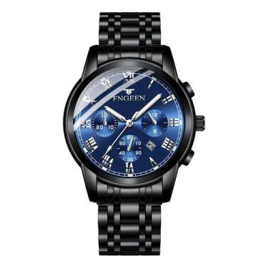 Imagem de Relógio Glow-in-the-Dark Calendar Business Steel Strap Men - J-One