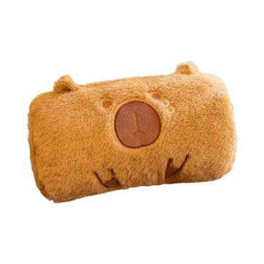 Imagem de Almofada Aquecedora De Mãos Super Macia Em Forma De Capivara, Brinqued