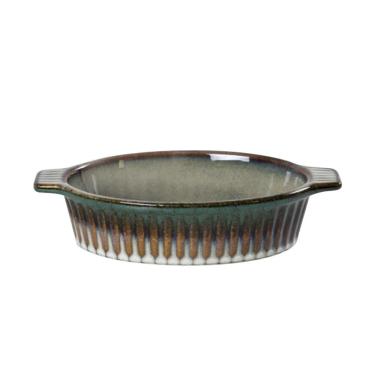 Imagem de Travessa Oval De Cerâmica Verde Full Fit 700ml 24x14x5,2cm