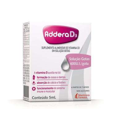 Imagem de Vitamina D Addera 600UI Gotas 5mL - Hypera Pharma