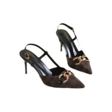 Imagem de Sandálias Femininas De Salto Alto Moda Primavera 2025 Com Bico Fino An