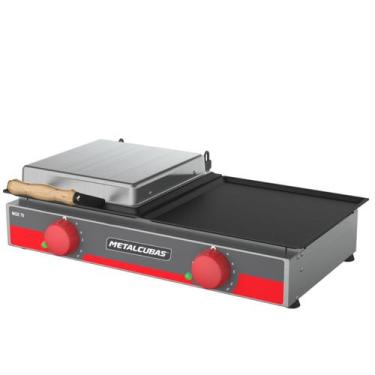 Imagem de Grill Elétrico MGE 70 Inox Chapa com Prensa Metalcubas, 220V