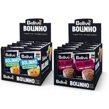 Imagem de Kit 20 Bolinho BELIVE Baunilha e Chocolate Zero Gluten 40g