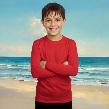 Imagem de Camisa Térmica Infantil Menino Manga Longa Proteção Solar Segunda Pele