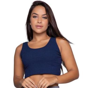 Imagem de Cropped Regata Canelado Bella Fiore Sem Mangas Verão Blogueira Moda Casual Feminina-Feminino
