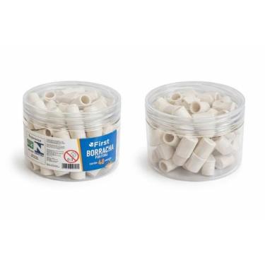 Imagem de Borracha Ponteira para Lápis Branca Pote 48 Unidades First