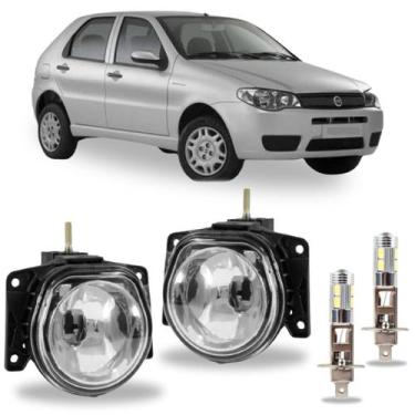 Imagem de Par farol milha fiat palio fire g3 2004 a 2016 c/ led vidro - SUITS
