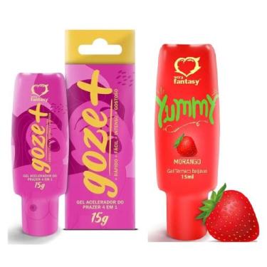 Imagem de Kit Goze+ Excitante Feminino + Yummy Gel Térmico Comestível Morango 15
