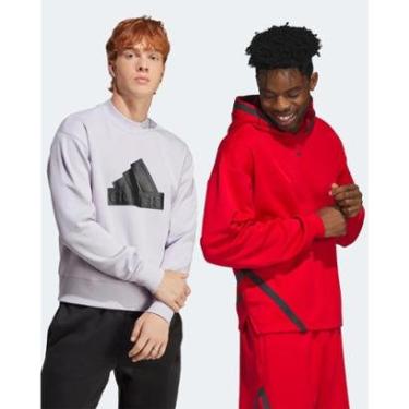 Imagem de Kit Blusão de Moletom Masculino Adidas Crew Future Icons Badge Of Sport + Blusa de Moletom Masculino-Masculino