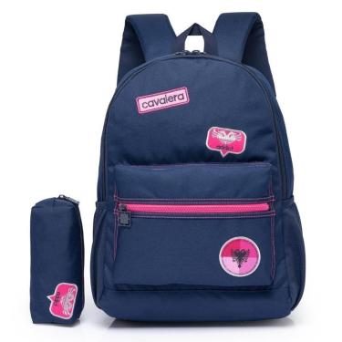 Imagem de Mochila Cavalera Escolar Faculdade Viagem Feminina Moderna Reforçada 17 Litros-Feminino