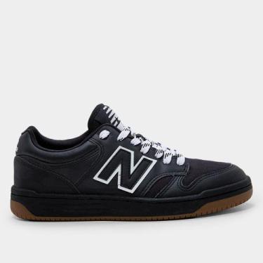 Imagem de Tênis New Balance 480 Low Masculino, Preto, Off white, 39