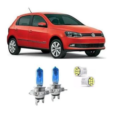Imagem de Kit Super Branca VOLKS GOL G6 FOCO SIMPLES Alto Baixo H4 - TECH ONE