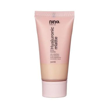 Imagem de Base Líquida Nina Makeup Hyaluronic Matte Cor 0.5