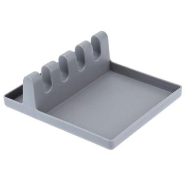 Imagem de Descanso Para UtensÍLios PlÁStico 14 X 12 Cm Cinza 6269 Weck