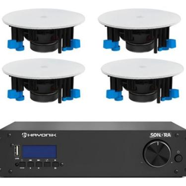 Imagem de Amplificador Potencia Som Ambiente Hayonik Sonora 600 + 4 Arandelas Cs