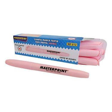 Imagem de Marca Texto Pastel Rosa Ponta Chanfrada Masterprint 6un