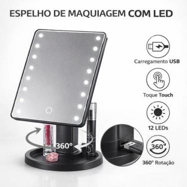 Imagem de Espelho LED Maquiagem Para Mulheres Presente Dia da Mulher - Rick Impo