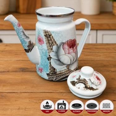 Imagem de Bule Paris Esmaltado Charm Vintage Para Todos Fogões De 1,2L - Genéric